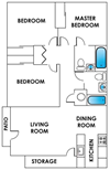 Columbine West Three Bedroom Two Bathroom Floor Plan Columbine West Three Bedroom Two Bathroom Floor Plan